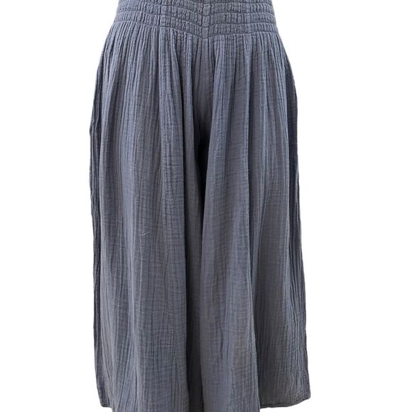 Cloth + Lace ~Sky Blue Shirred Elastic Waist Pant ~lightweight gauze fabric ~S/M - Picture 4 of 15